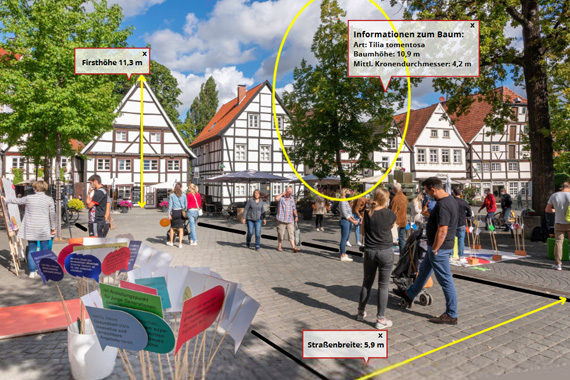 Darstellung der Stadt Soest mit digitalen überlagerten Daten