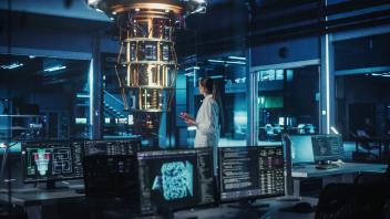 Personen in einem Hightech-Labor