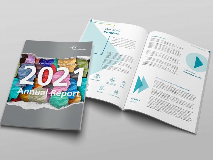 Cover annual report 2021 DLR Projektträger