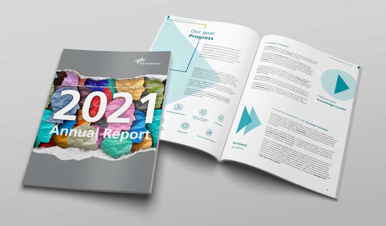 Cover annual report 2021 DLR Projektträger