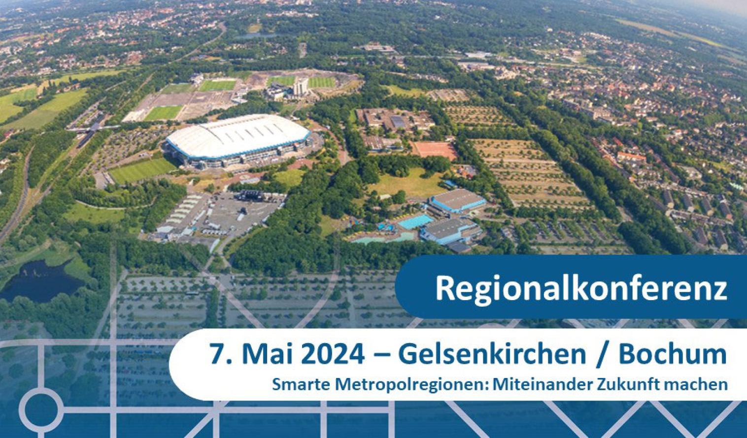 Key Visual der 13. Regionalkonferenz der Modellprojekte Smart Cities in Gelsenkirchen / Bochum