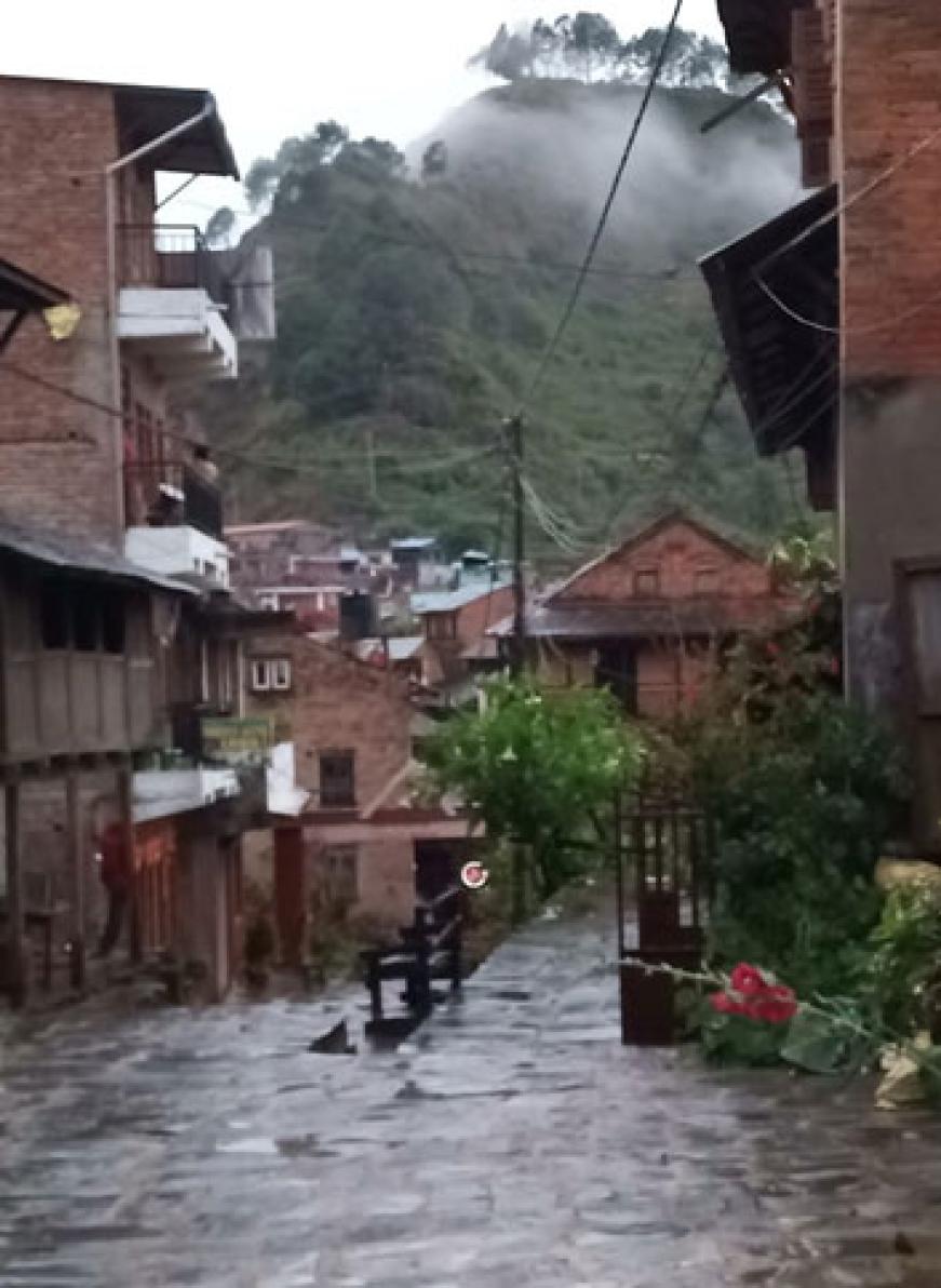 Ansicht eines nepalesischen Dorfes